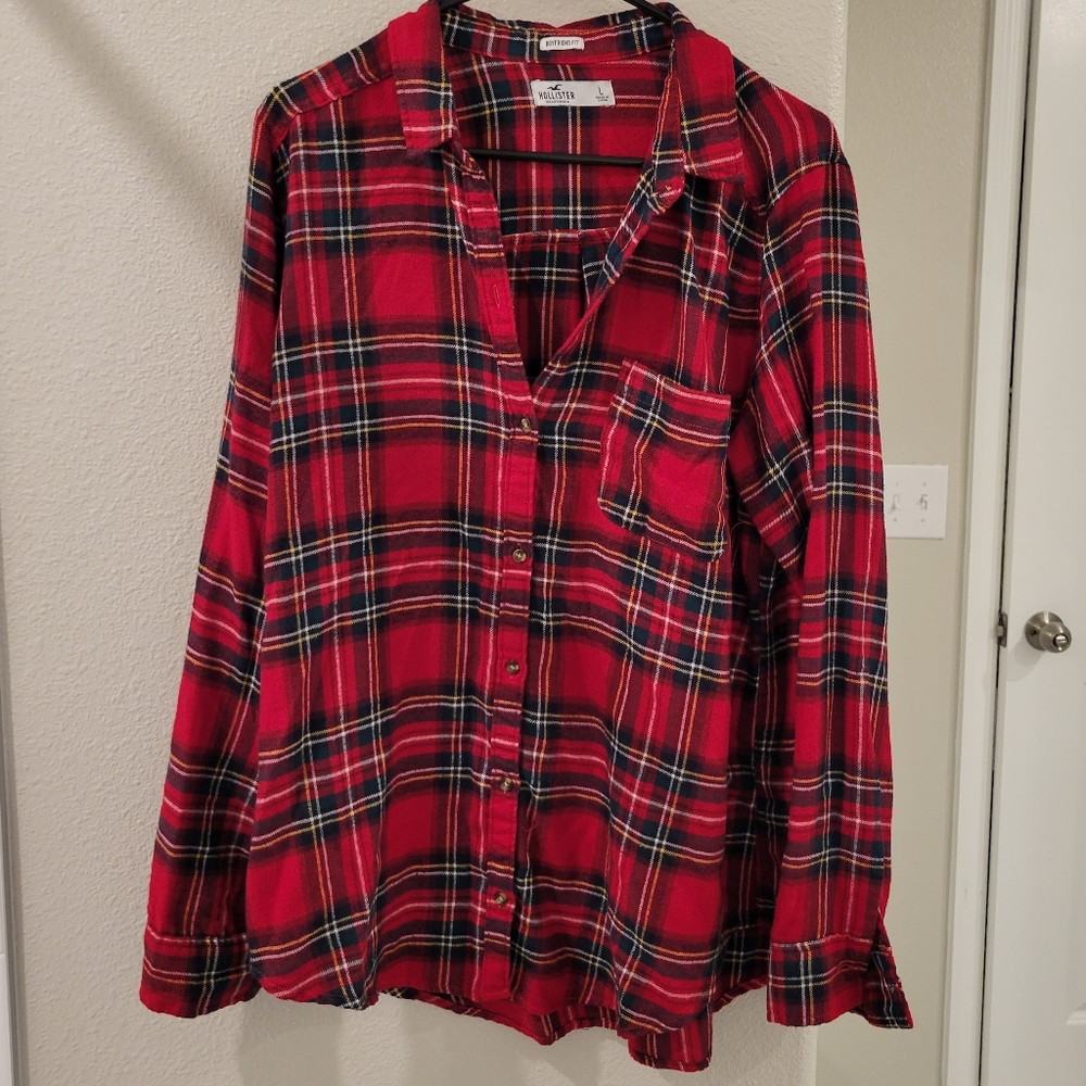 Hollister boyfriend fit flannel